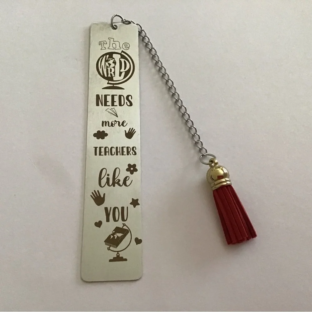 Metal Bookmarks with  Tassel  - Teacher Appreciation Bookmarks - Teacher gifts. - Picture 11 of 16